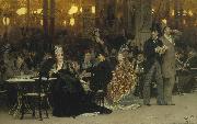 Ilya Repin A Parisian Cafe oil on canvas